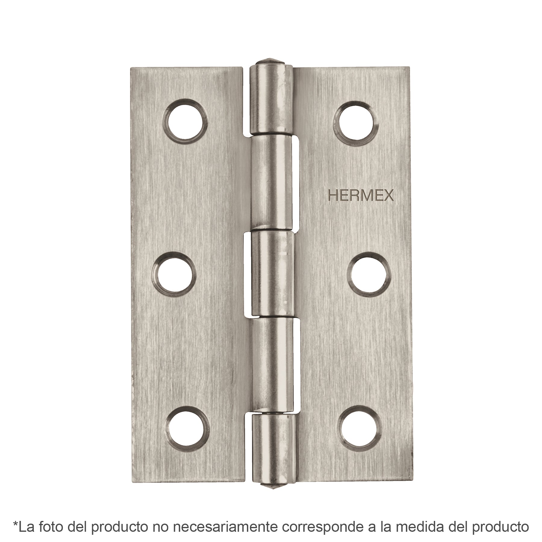 Bisagra rectangular 1' acero inoxidable, Hermex BR-104 43199 MM0