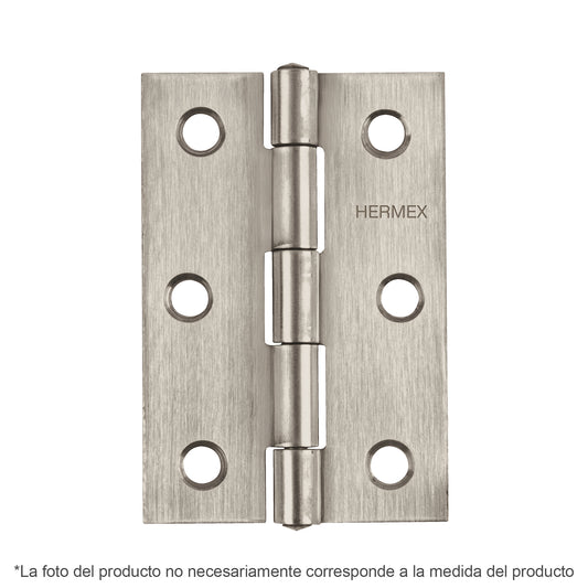 Bisagra rectangular 2' acero inoxidable, Hermex BR-204 43201 MM0