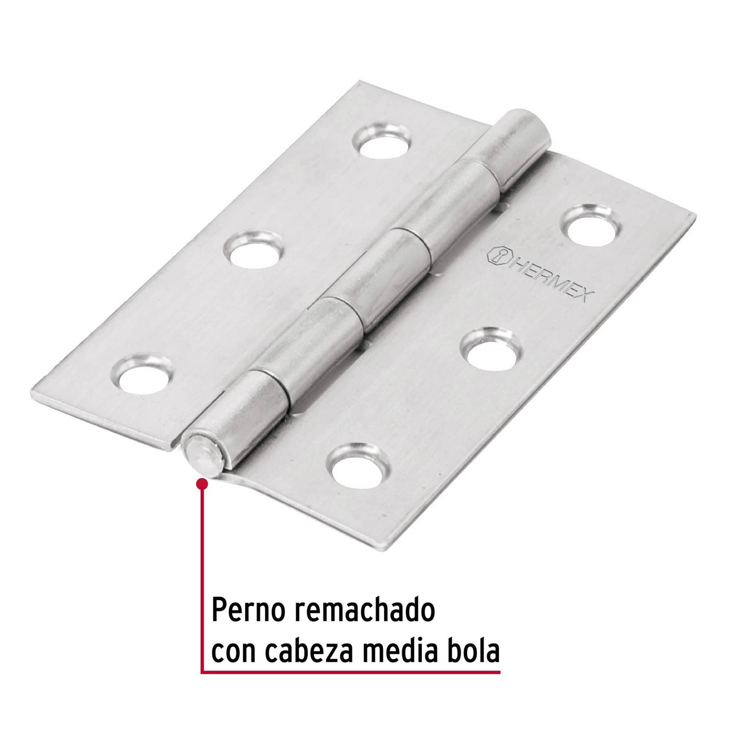 Bisagra rectangular 3' acero inoxidable, Hermex BR-304 43203 MM0