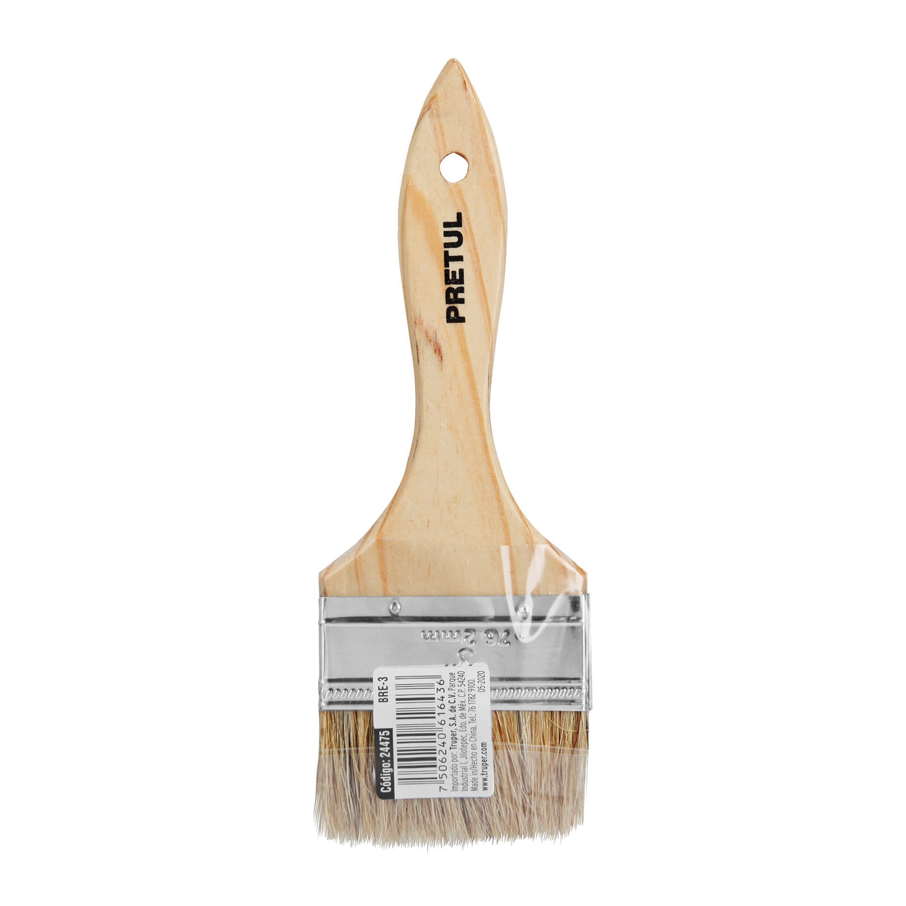 Brocha uso general de 3' con mango de madera, Pretul BRE-3 24475 MM00