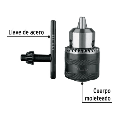 Broquero de 3/8' con llave, Pretul BRO-3/8N-P 27037 MM00