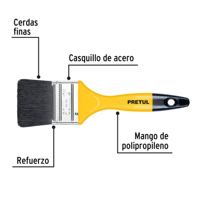 Brocha uso general de 2' con mango de plástico, Pretul BRP-2 21526 MM00