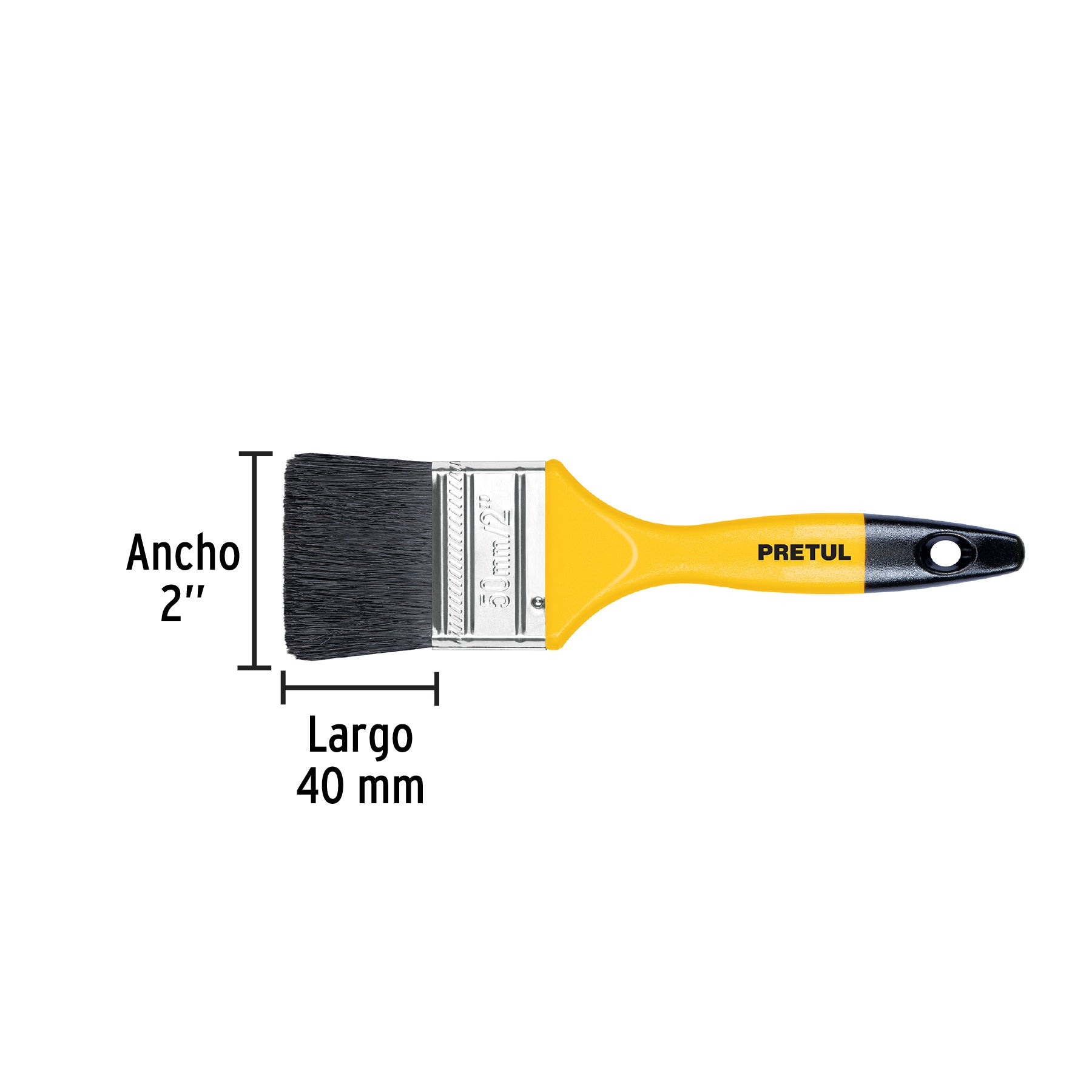 Brocha uso general de 2' con mango de plástico, Pretul BRP-2 21526 MM00