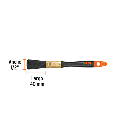 Brocha profesional de 1/2' mango de plástico, Truper Expert BRT-1/2X 17849 MM00