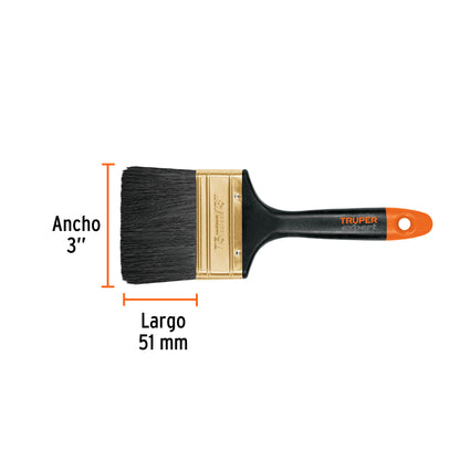 Brocha profesional de 3' mango de plástico, Truper Expert BRT-3X 17864 MM00