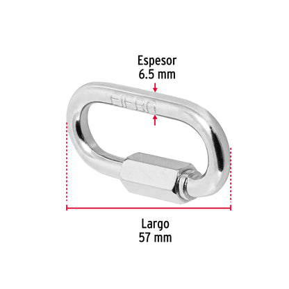 Bandola de acero de 1/4' con seguro, Fiero BSE-1/4 44022 MM00