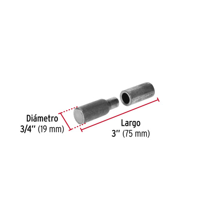 Bisagra tubular soldable de 3/4', Hermex BSO-3/4 44638 MM00