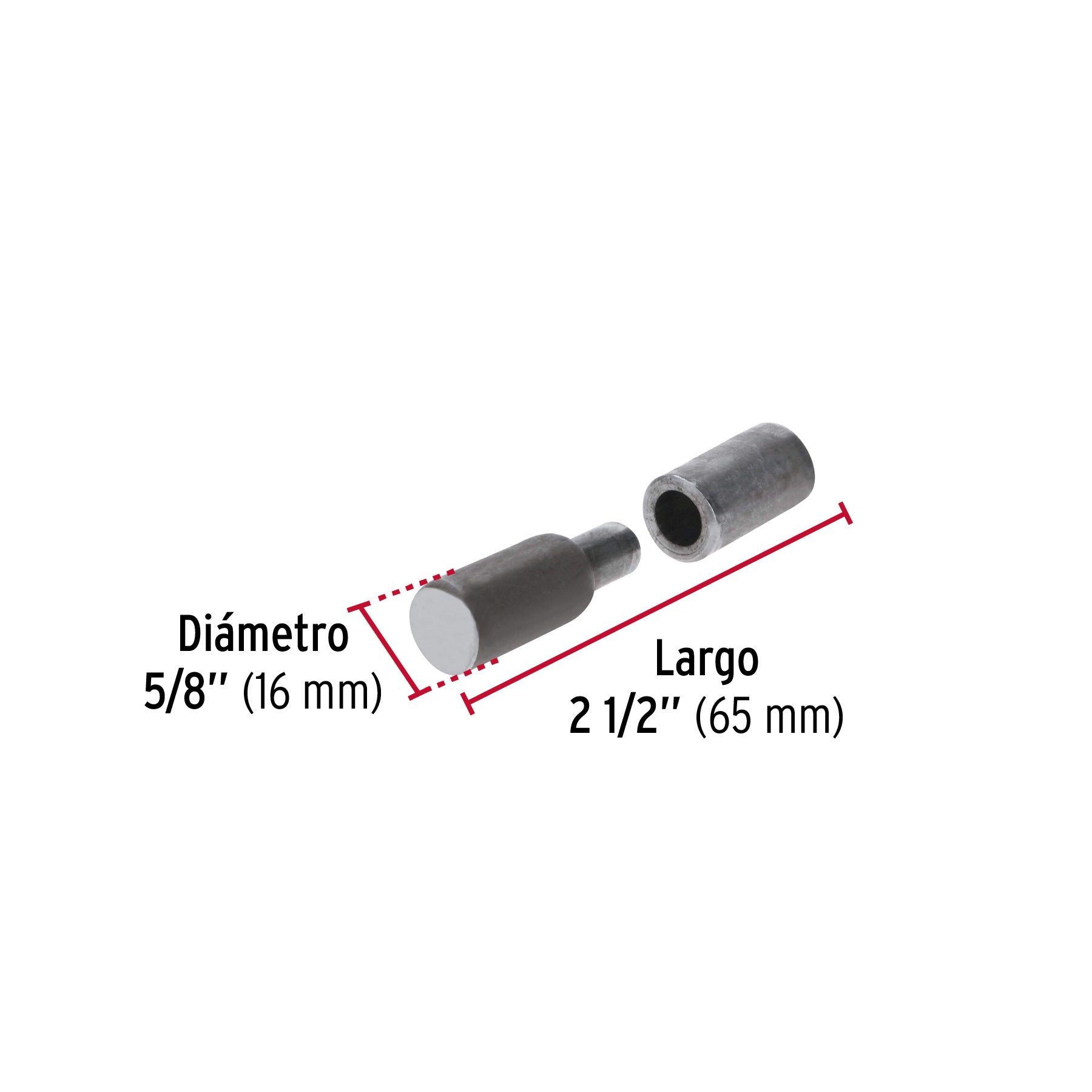 Bisagra tubular soldable de 5/8', Hermex BSO-5/8 44637 MM00