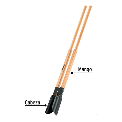 Cavador mangos de madera 48', Pretul CA-34 22698 MM0