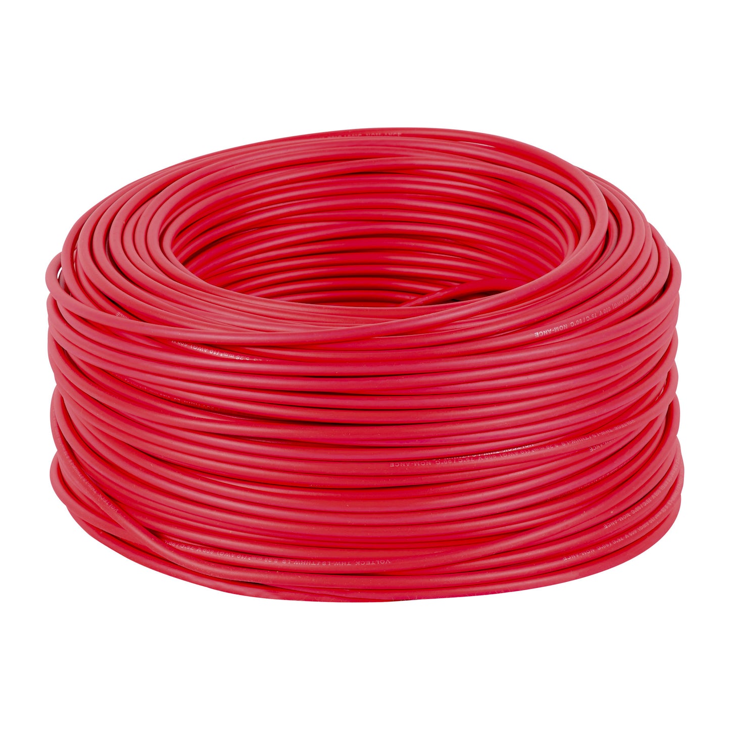 Rollo de 100 m de cable THHW-LS 10 AWG rojo, Volteck CAB-10R 46059 MM2