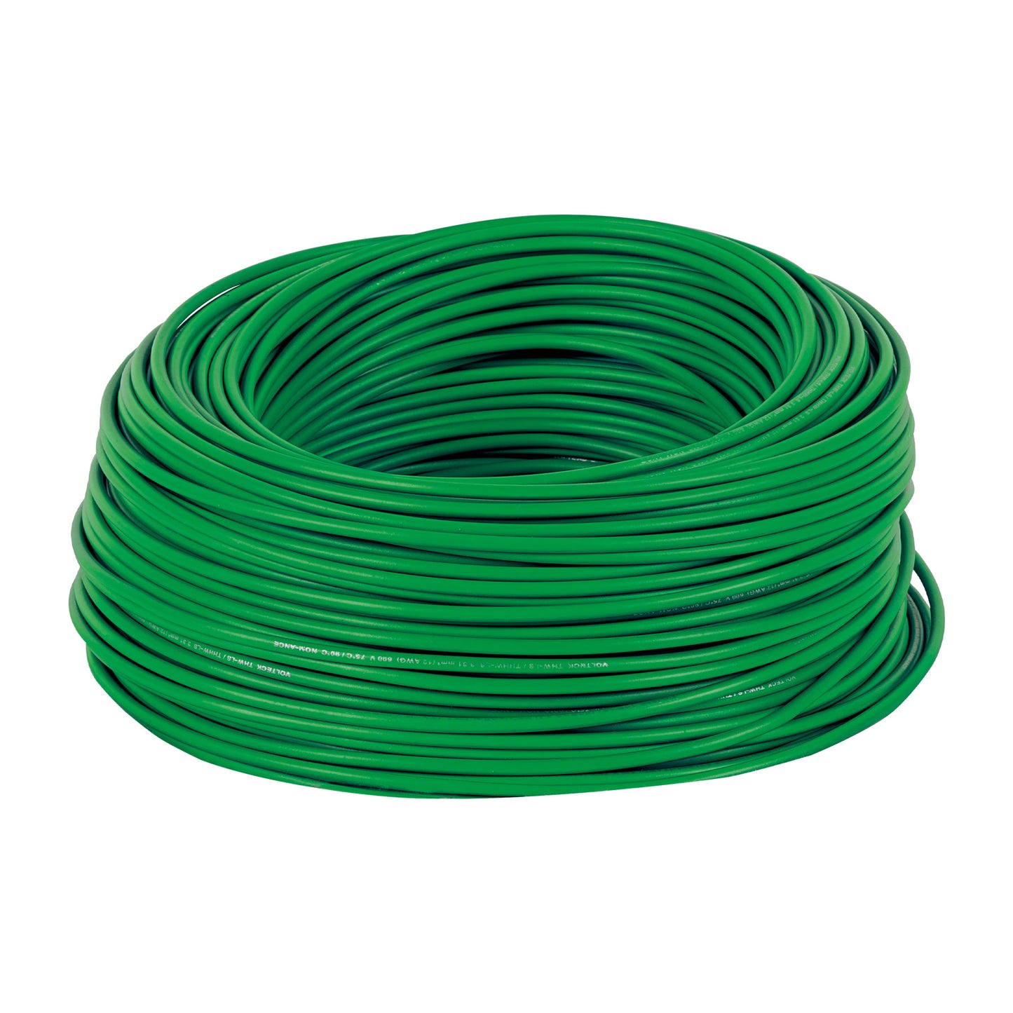 Rollo de 100 m de cable THHW-LS 12 AWG verde, Volteck CAB-12V 46064 MM2