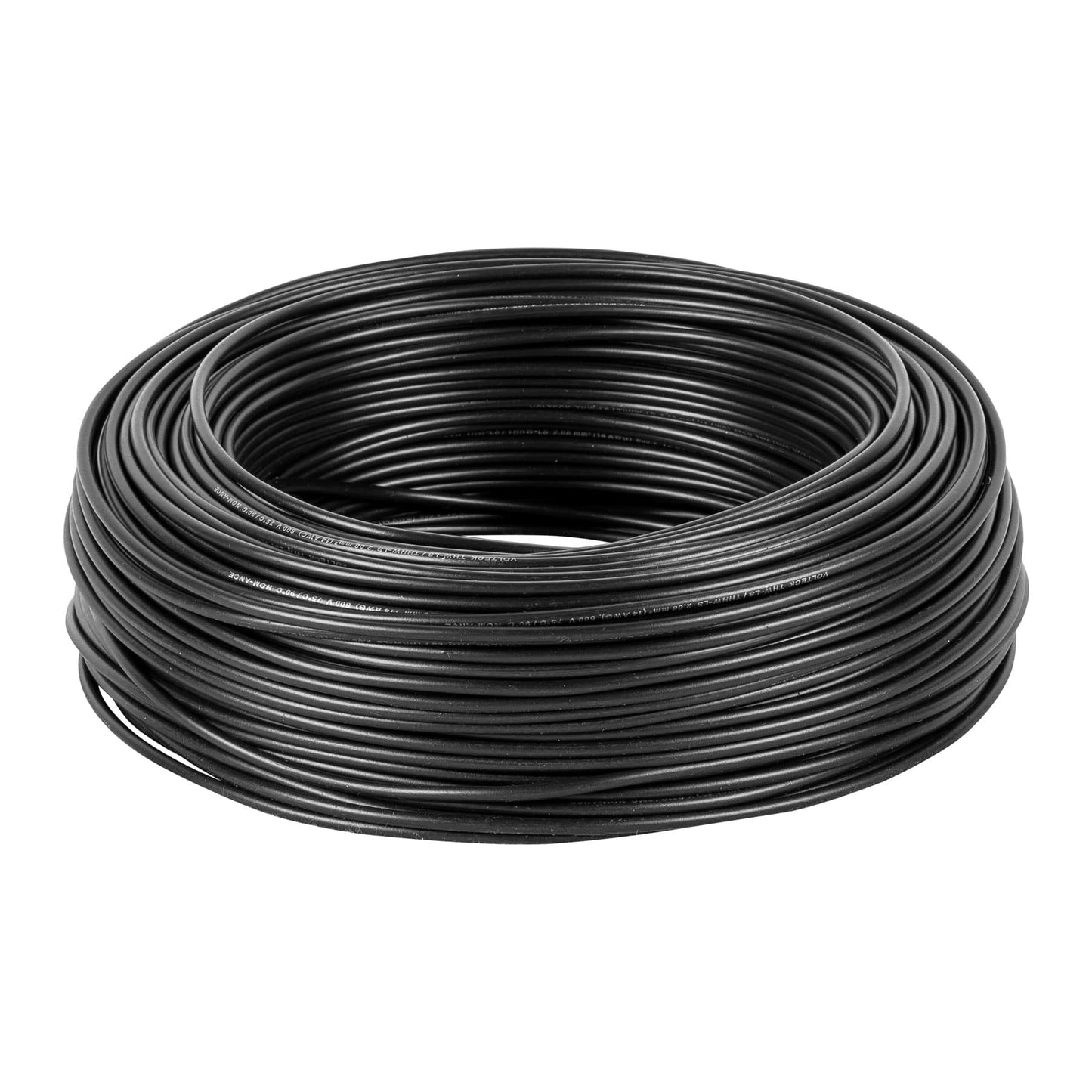 Rollo de 100 m de cable THHW-LS 14 AWG negro, Volteck CAB-14N 46053 MM2