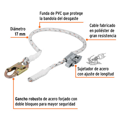 Bandola de posicionamiento de 1.7 m, Truper CAB-5298-16 16023 MM00