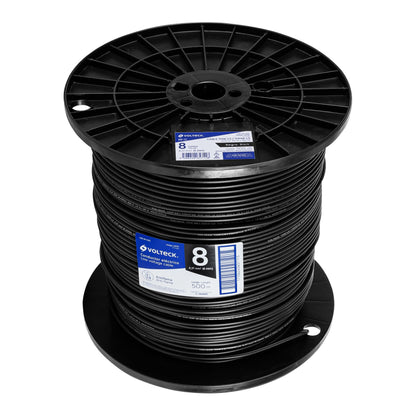 Metro de cable THHW-LS 8 AWG negro en carrete de 500 m CAB-8N-500 40119 MM2