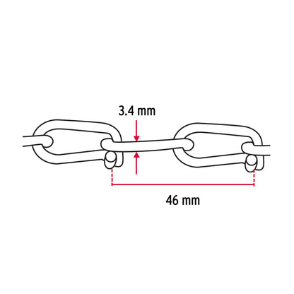 Metro de cadena tipo Víctor de 3.4 mm en carrete de 30 m CADE-35 44193 MM0