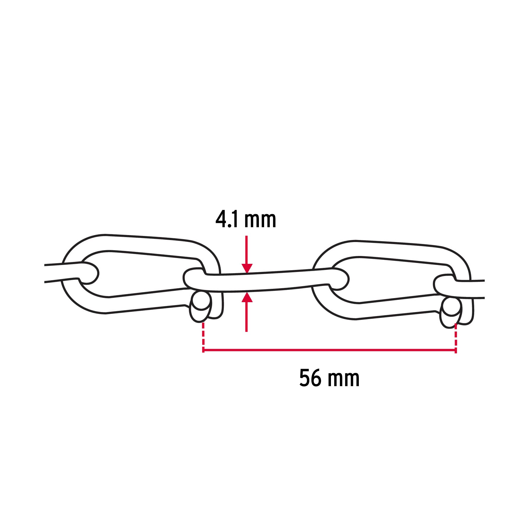 Metro de cadena tipo Víctor de 4.1 mm en carrete de 15 m CADE-40 44194 MM0