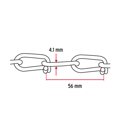 Metro de cadena tipo Víctor de 4.1 mm en carrete de 15 m CADE-40 44194 MM0