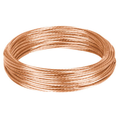 Metro de cable desnudo de cobre calibre 10 AWG, rollo 25 m CADES-10 40048 MM1