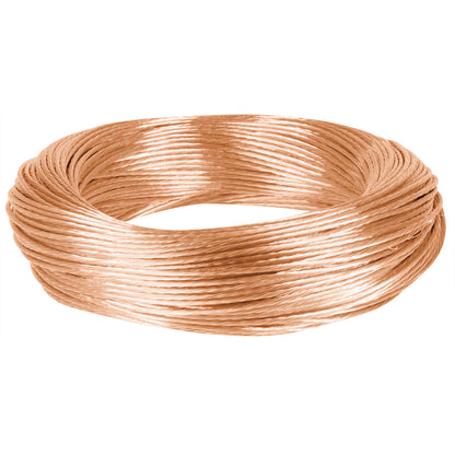 Metro de cable desnudo de cobre calibre 12 AWG, rollo 100 m CADES-12-100 40091 MM1