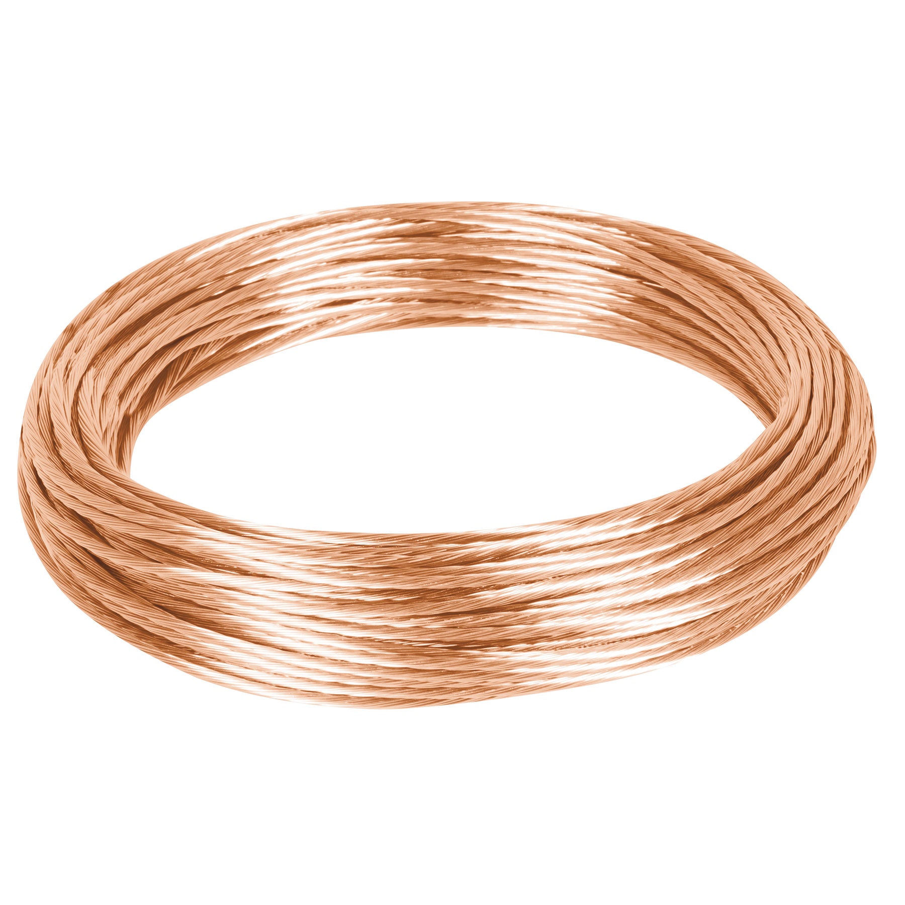 Metro de cable desnudo de cobre calibre 12 AWG, rollo 25 m CADES-12 40049 MM1