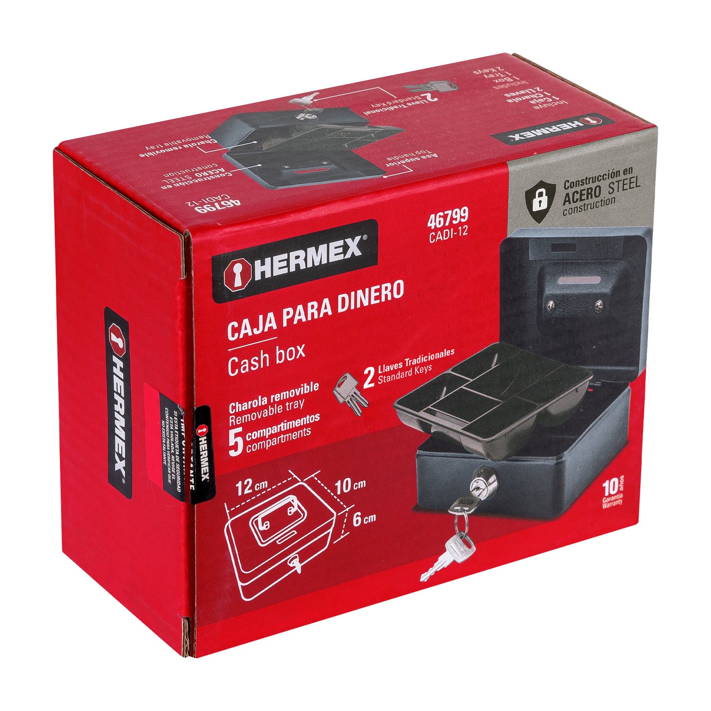 Caja para dinero, 12 cm, Hermex CADI-12 46799 MM0