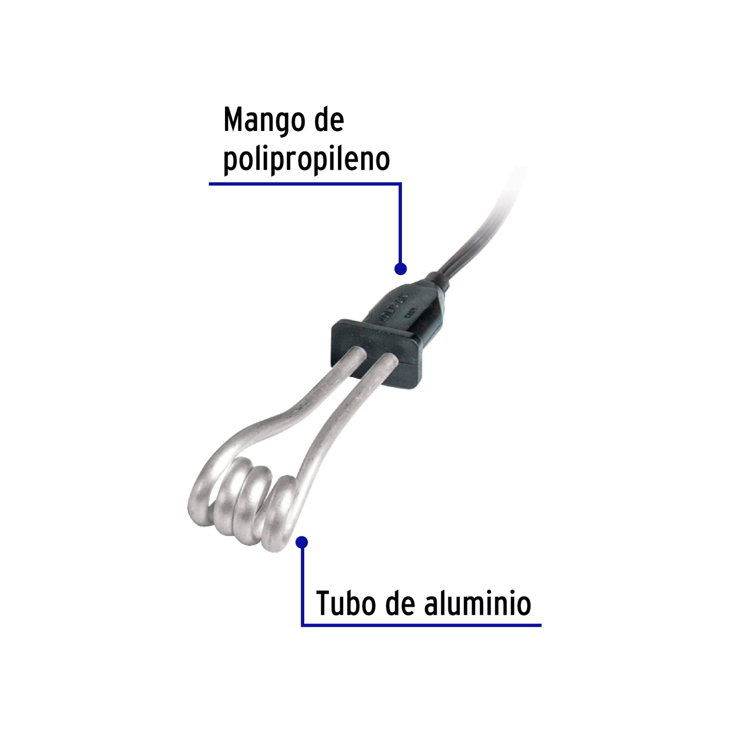 Calentador de inmersión p/agua #1 de 8 L, 400 W, Volteck CAGU-1 46303 MM0