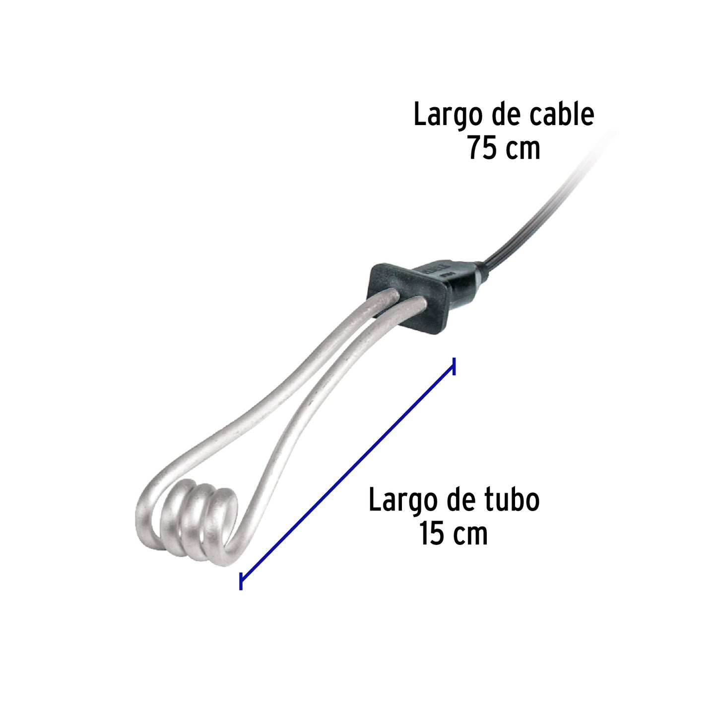 Calentador de inmersión p/agua #3 de 12 L, 600 W, Volteck CAGU-3 46305 MM0