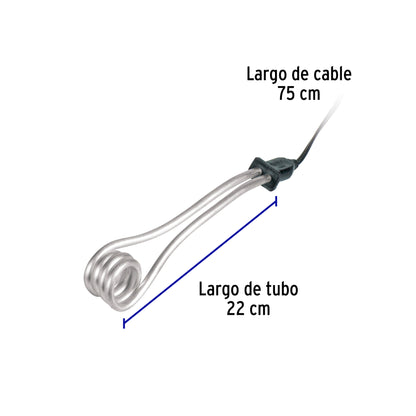 Calentador de inmersión p/agua #5 de 18 L, 900 W, Volteck CAGU-5 46307 MM0