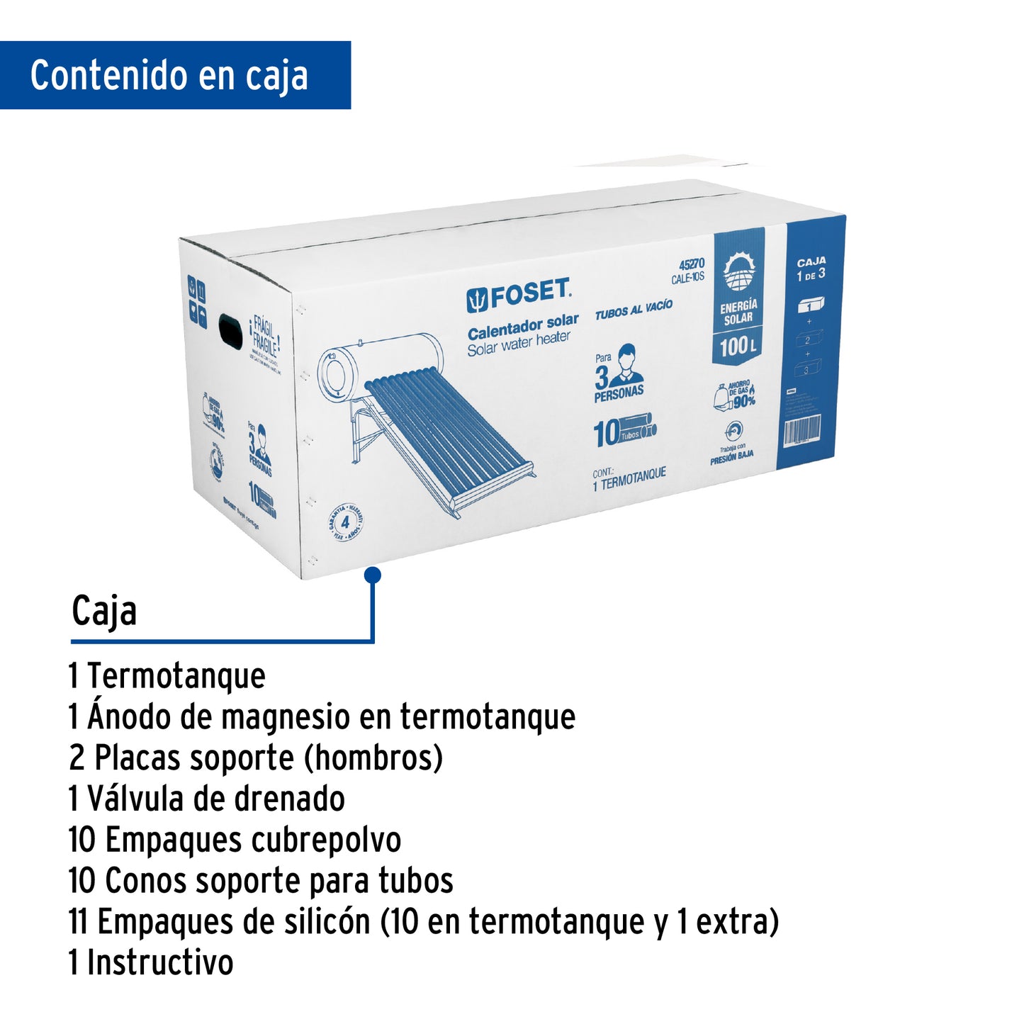 Termotanque para modelo CALE-10S, Foset CALE-10S-1 47662 MM00