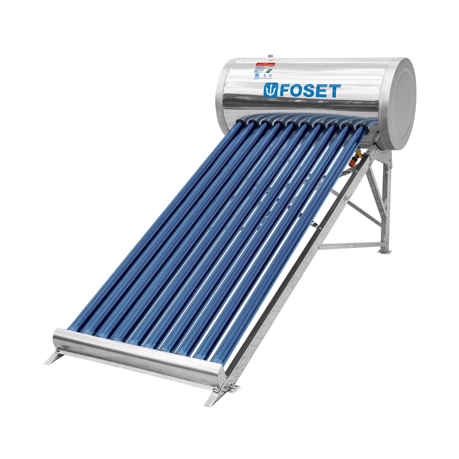 Calentador solar de agua 10 tubos, 130L, 3 personas, Foset CALE-10S 45270 MM00