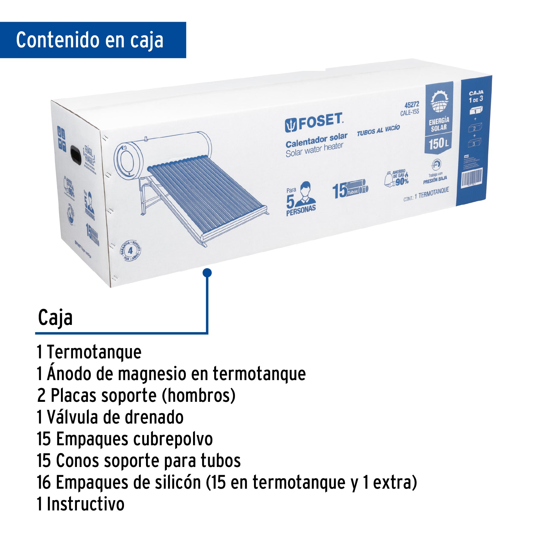 Termotanque para modelo CALE-15S, Foset CALE-15S-1 47665 MM00