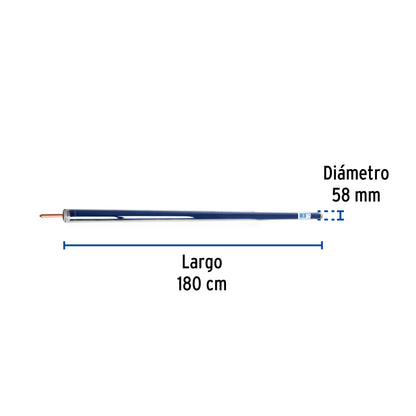 Caja con 10 tubos de vidrio heat pipe para CALE-18HS, Foset CALE-18HS-2 47676 MM00