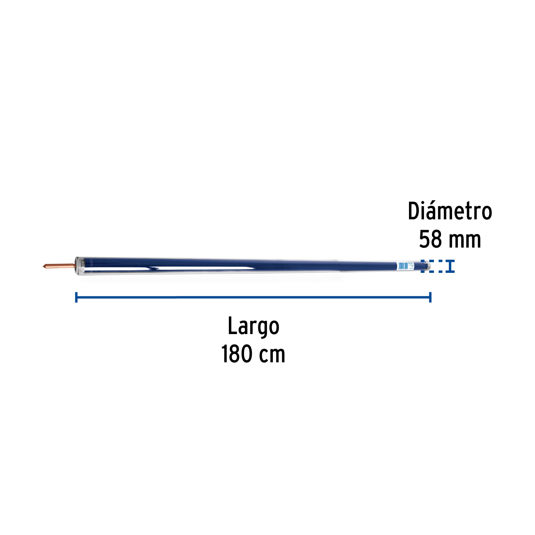 Caja con 8 tubos de vidrio heat pipe para CALE-18HS, Foset CALE-18HS-3 47677 MM00