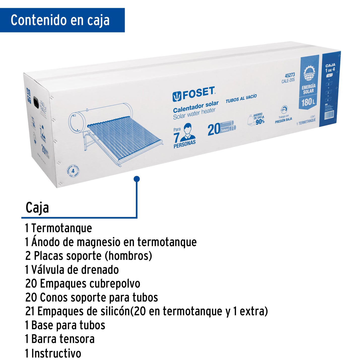 Termotanque para modelo CALE-20S, Foset CALE-20S-1 47668 MM00