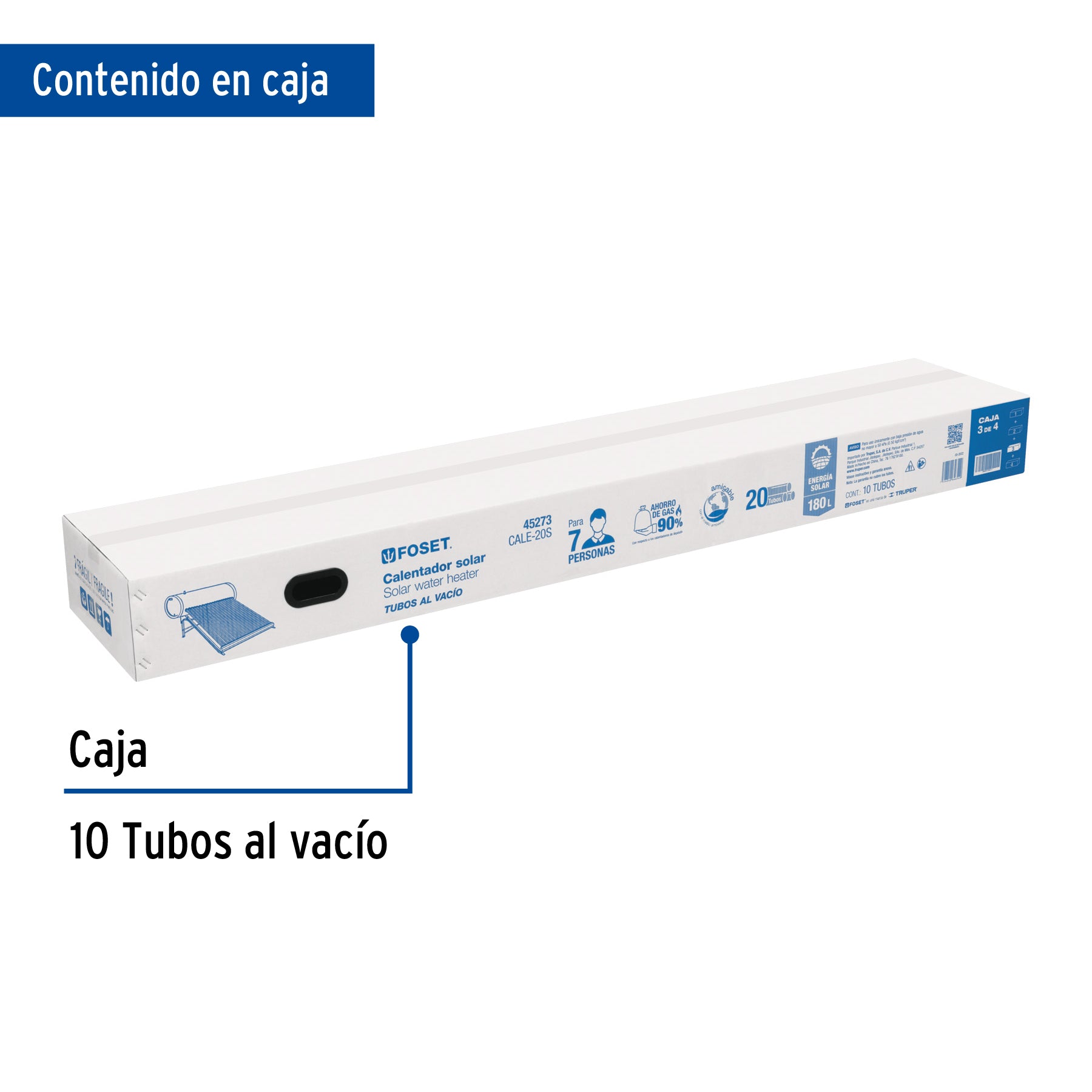 Caja 1 de 2 con 10 tubos de vidrio para CALE-20S, Foset CALE-20S-2 47669 MM00