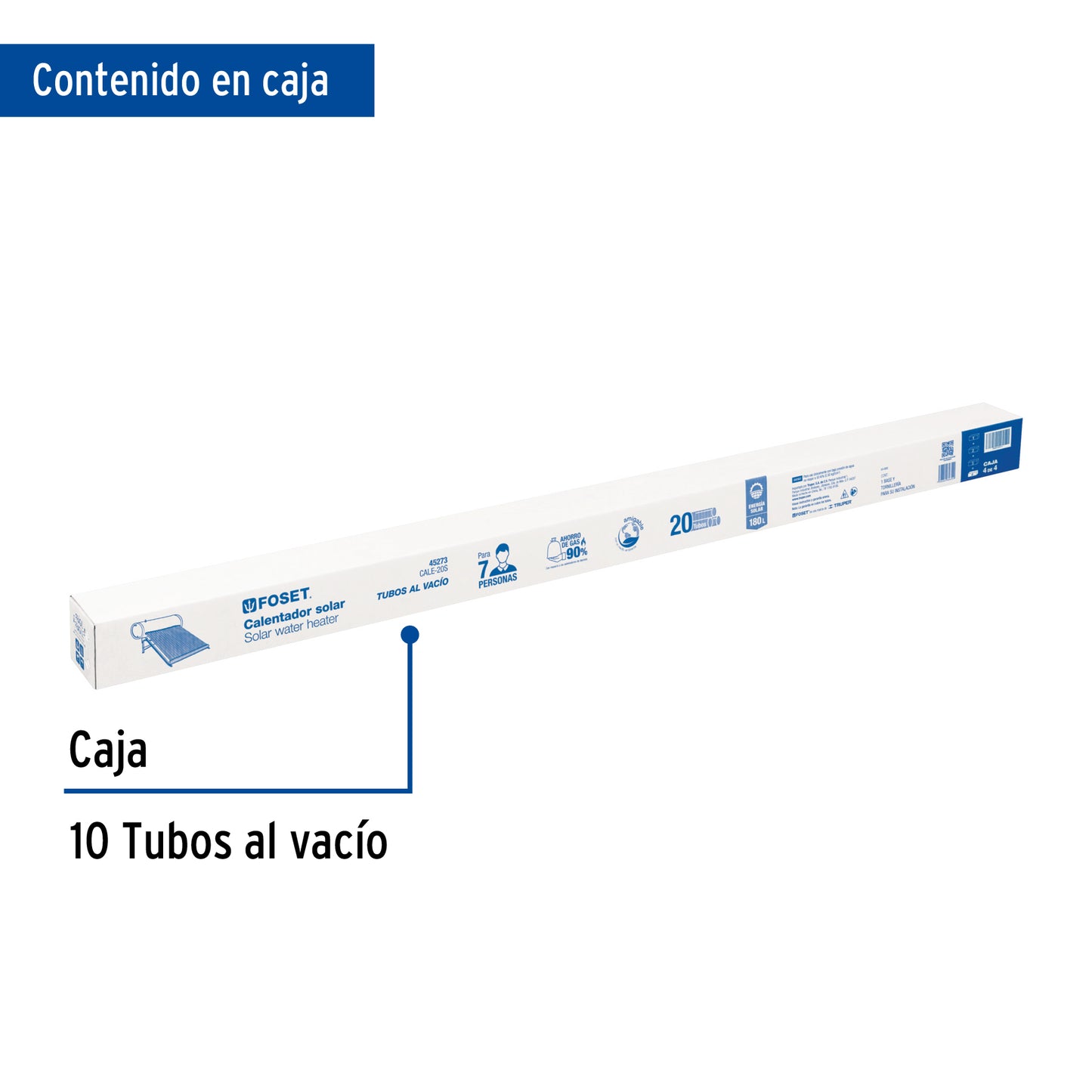 Caja 2 de 2 con 10 tubos de vidrio para CALE-20S, Foset CALE-20S-3 47670 MM00