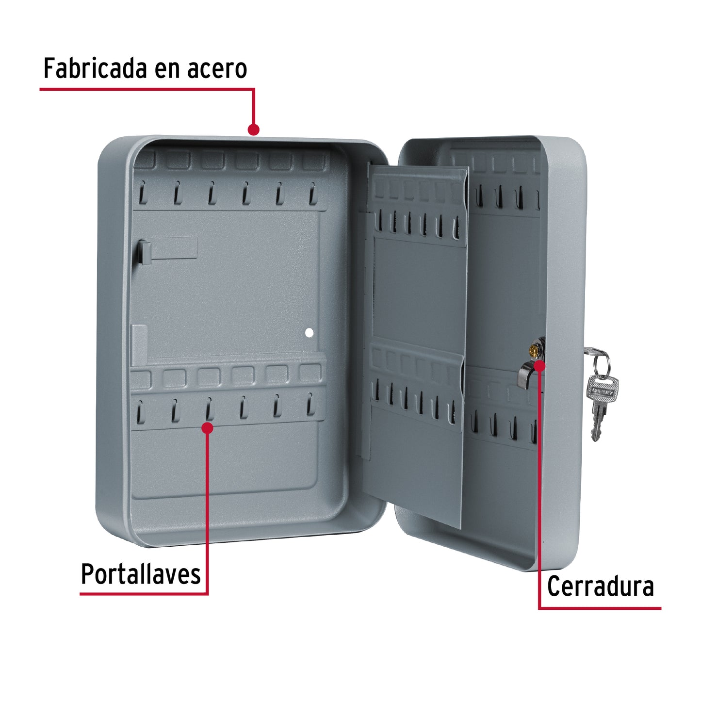 Caja con 36 ganchos para llaves, Hermex CALLA-36 43068 MM0