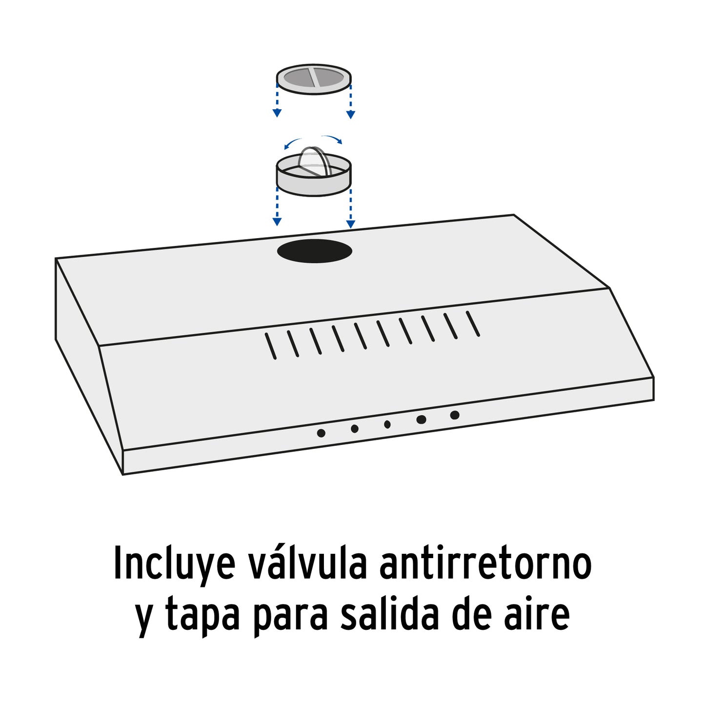 Campana extractora 75cm, empotrable, acero inoxidable, Foset CAME-75 45438 MM0