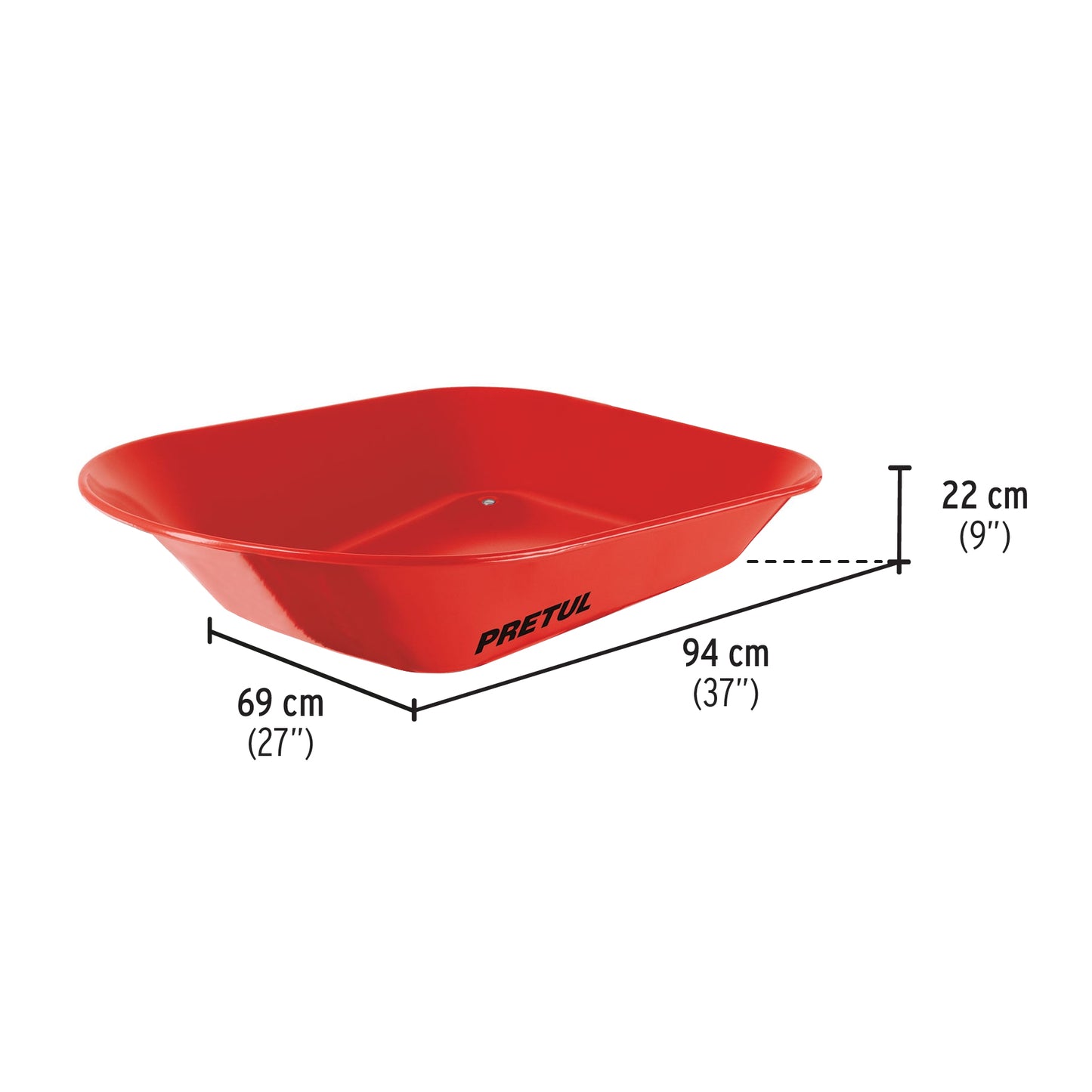 Carretilla 4.5 ft3 roja Neumática, bastidor tubular,Pretul CAP-40NB 20628 MM00