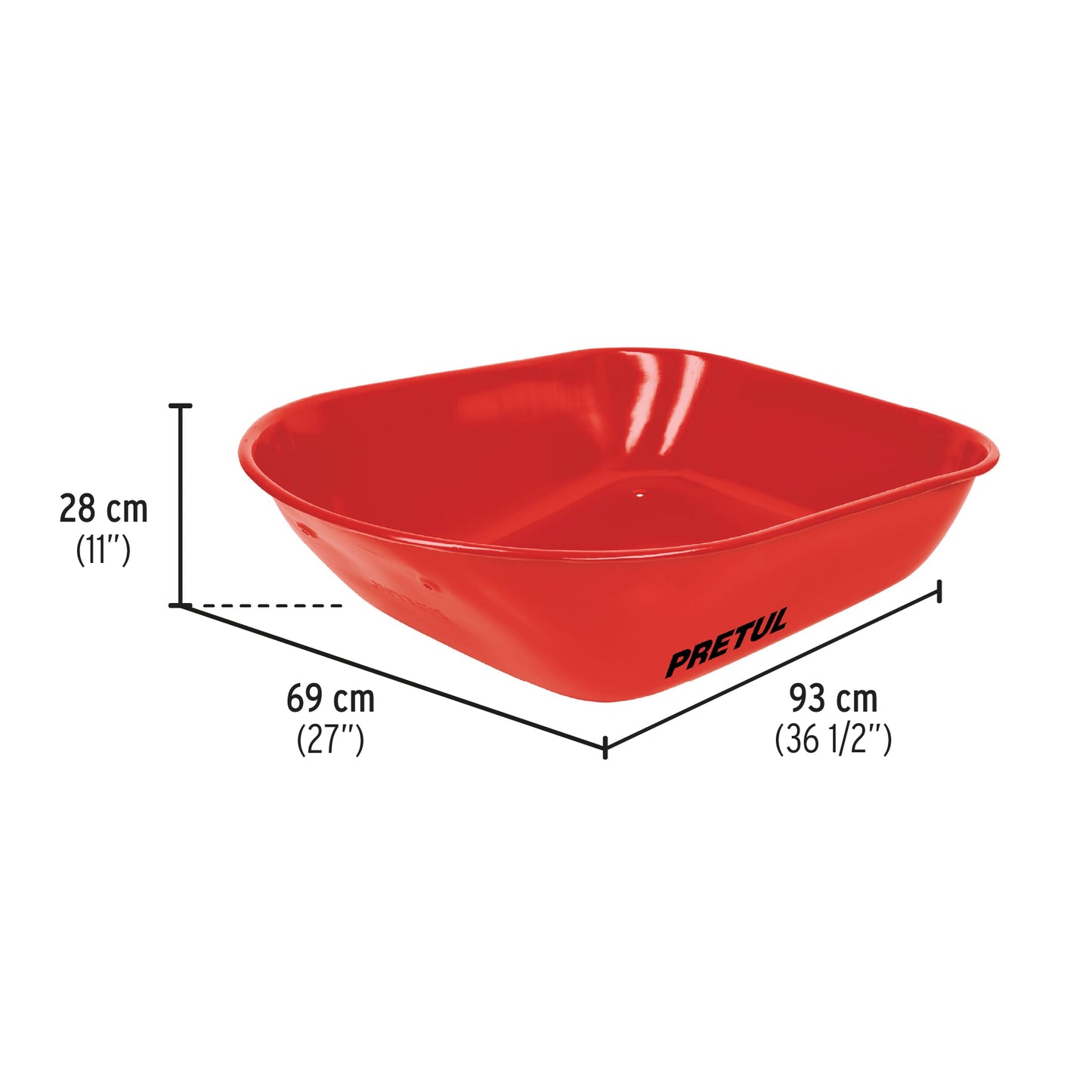 Carretilla 5.5ft3 roja Imponchable bastidores madera, Pretul CAP-5WFFR 20623 MM00