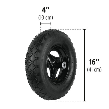 Carretilla 5.5 ft3 roja Neumática, bastidores madera, Pretul CAP-5WNDR 20622 MM00