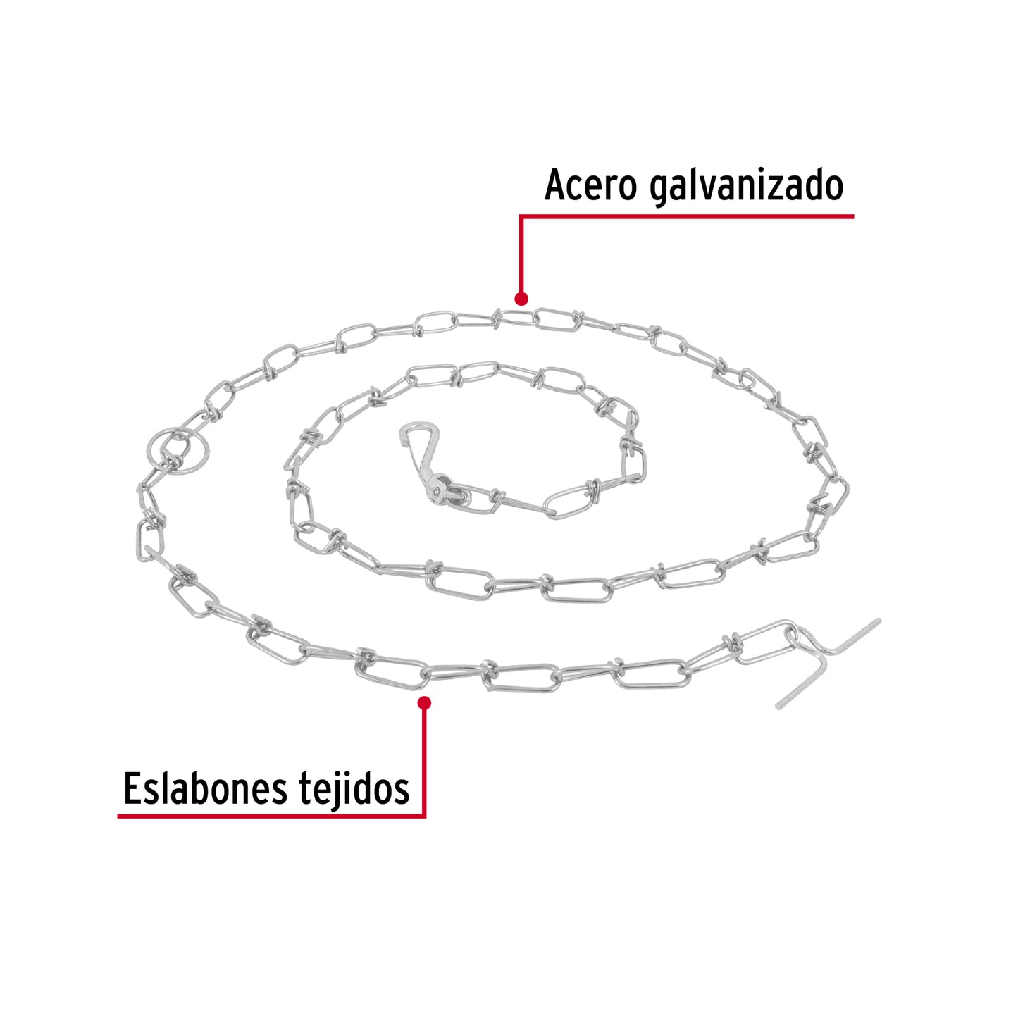 Cadena de 1.8 m de amarre para perro, 2.7 mm, Fiero CAPE-35V 44315 MM00