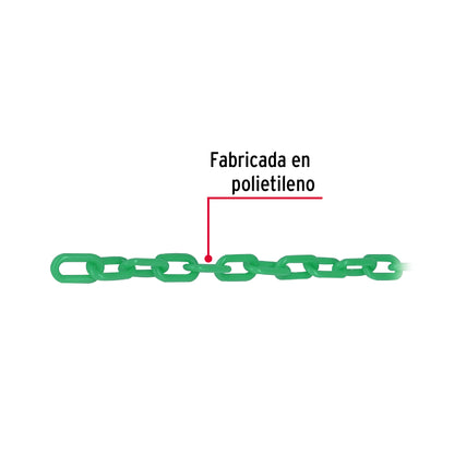 Metro de cadena de 3 mm de plástico verde, carrete de 50 m CAPL-3V 44164 MM00