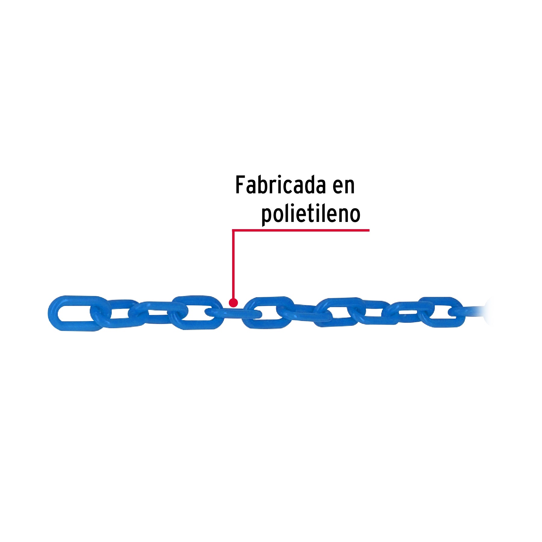 Metro de cadena de 3 mm de plástico azul, carrete de 50 m CAPL-3Z 44163 MM00