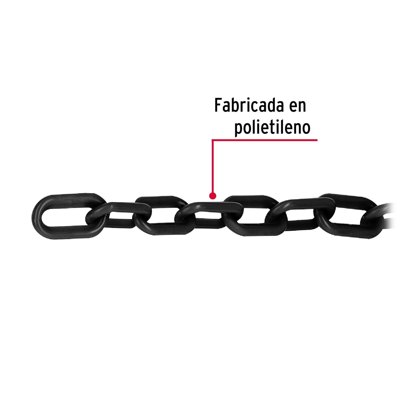 Metro de cadena de 5 mm de plástico negra, carrete de 25 m CAPL-5N 44170 MM00