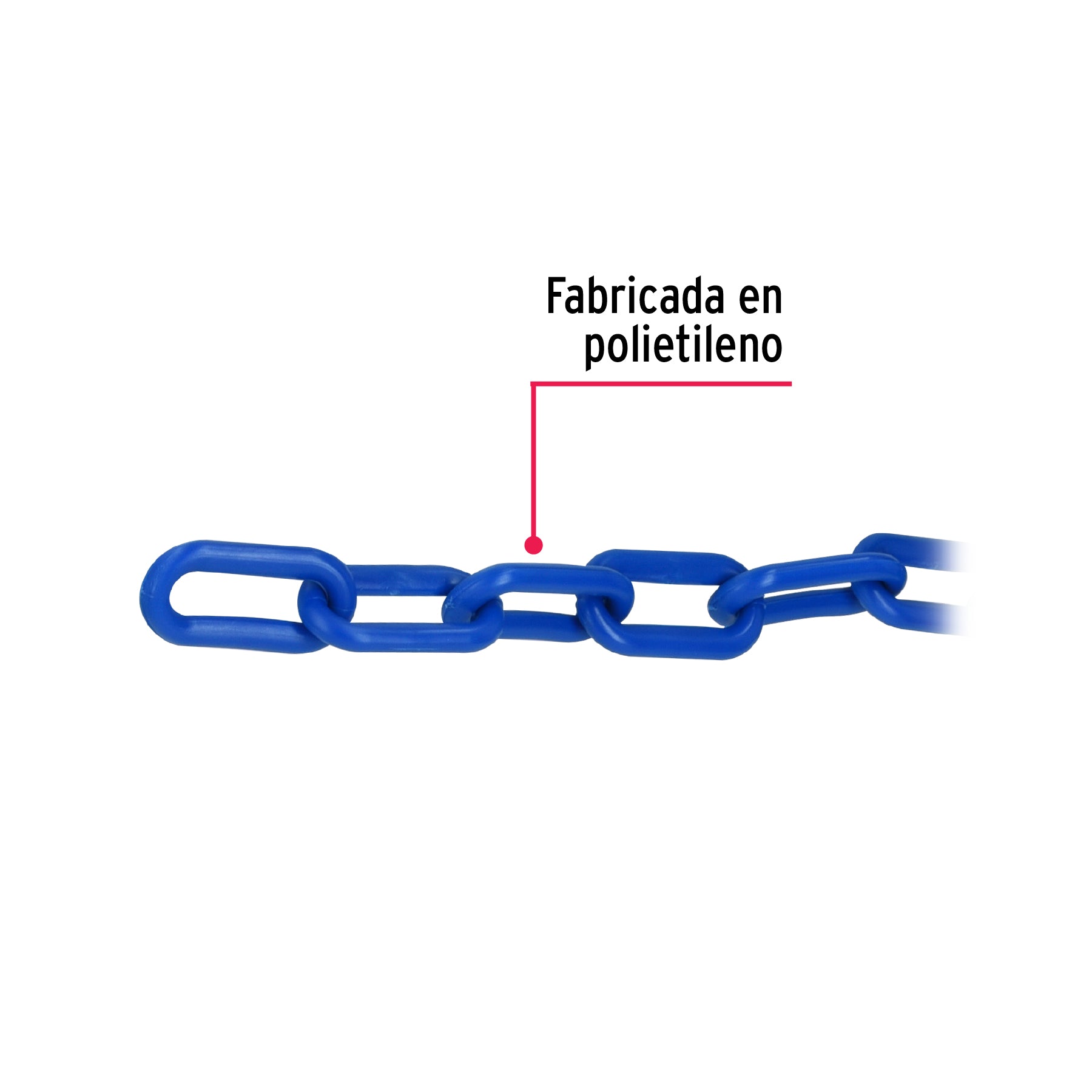 Metro de cadena de 8 mm de plástico azul, carrete de 25 m CAPL-8Z 44183 MM00