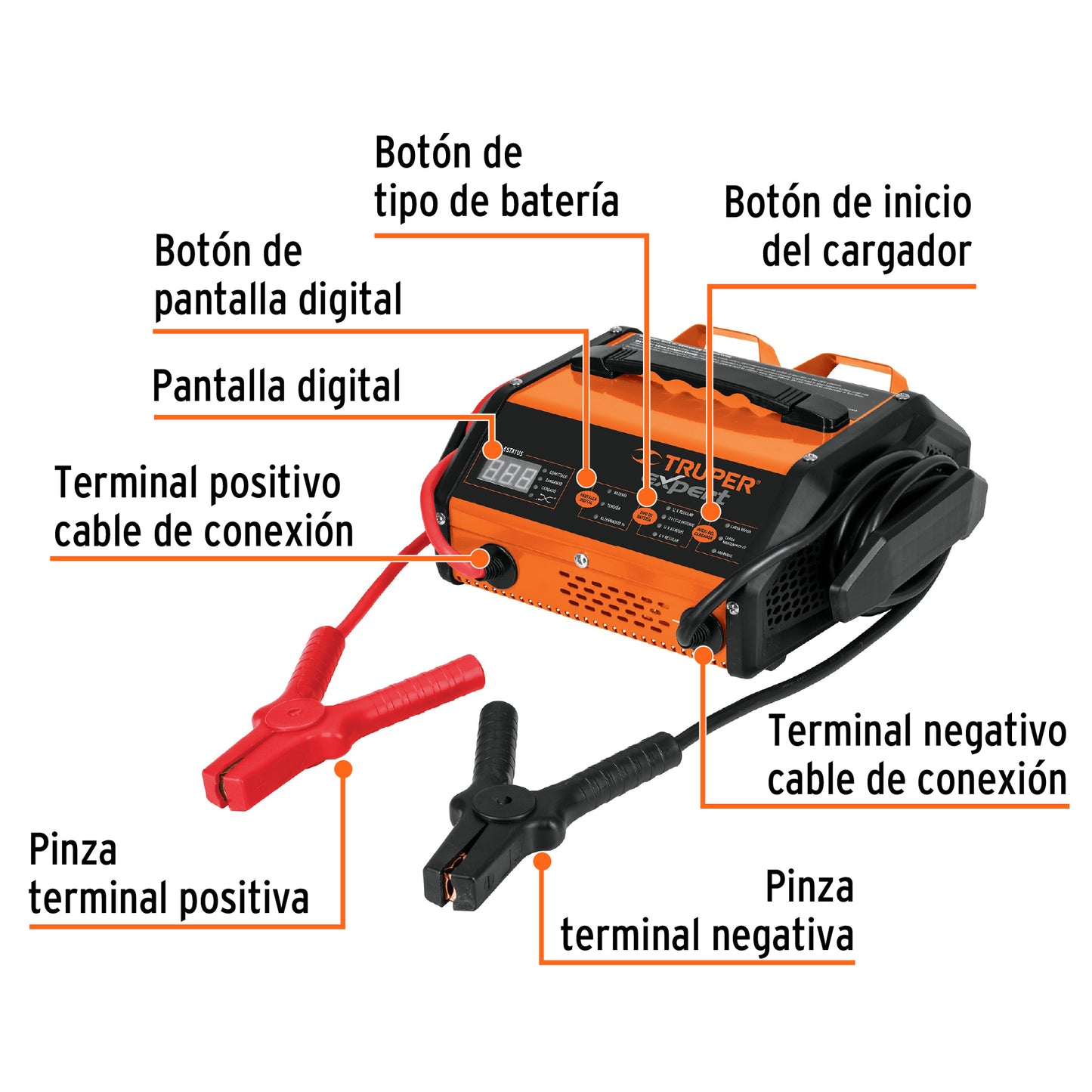 Cargador de 75 A para baterías de 6 y 12 V, Expert CARBA-50X 12889 MM00