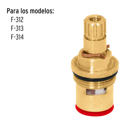 Cartucho cerámico para F-312, 313 y 314, Foset CARCE-312 49503 MM00