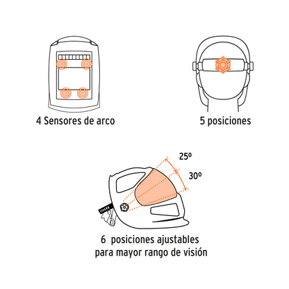 Careta electrónica p/soldar, panel digital, 9 a 13, Expert CAREL-913DX 14632 MM1