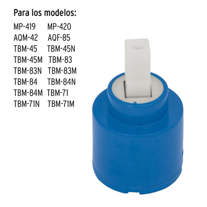 Cartucho para monomandos Aqua y Basic, Foset CARMO-2 49410 MM00